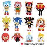 Sonic The Hedgehog Sonic and His Friends Plush Toys and Cartoon Dolls Around Them
